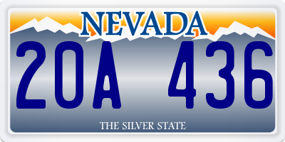 NV license plate 20A436