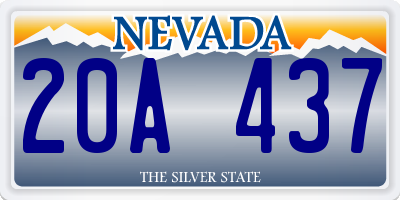 NV license plate 20A437