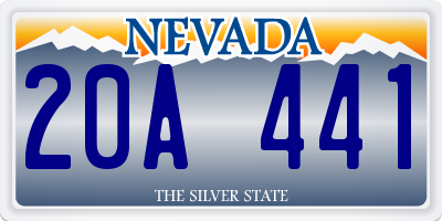 NV license plate 20A441