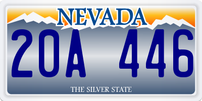 NV license plate 20A446