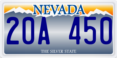NV license plate 20A450