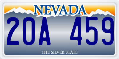 NV license plate 20A459