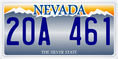 NV license plate 20A461