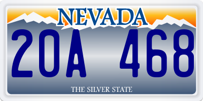 NV license plate 20A468