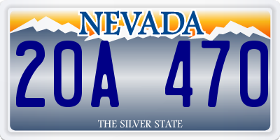 NV license plate 20A470
