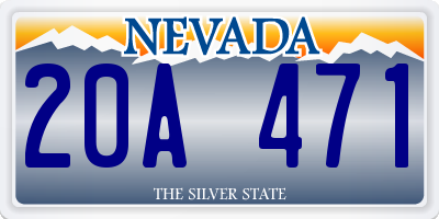 NV license plate 20A471