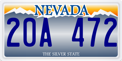 NV license plate 20A472