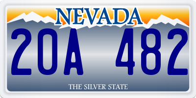 NV license plate 20A482