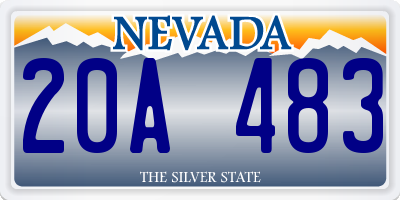 NV license plate 20A483