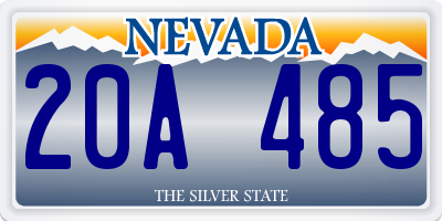 NV license plate 20A485