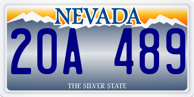 NV license plate 20A489