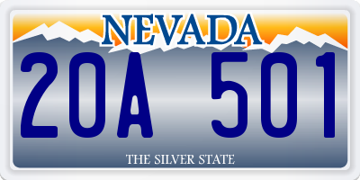 NV license plate 20A501