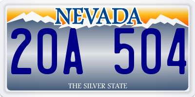 NV license plate 20A504