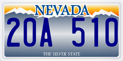 NV license plate 20A510