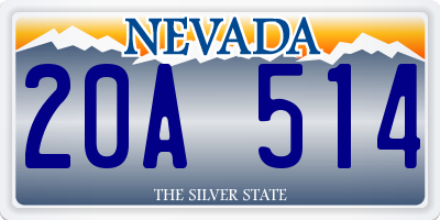 NV license plate 20A514