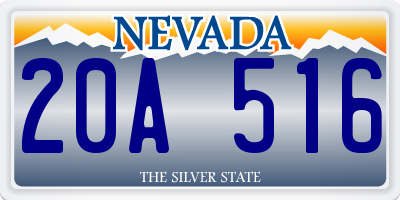 NV license plate 20A516