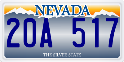 NV license plate 20A517