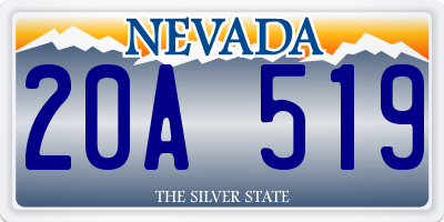 NV license plate 20A519