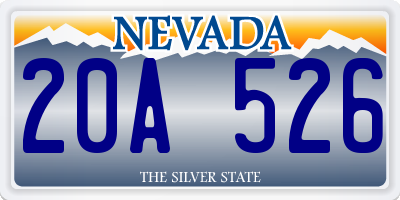 NV license plate 20A526