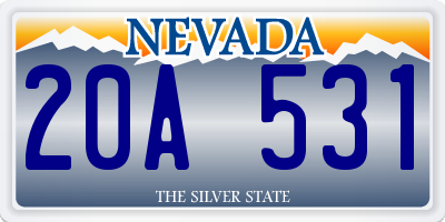 NV license plate 20A531