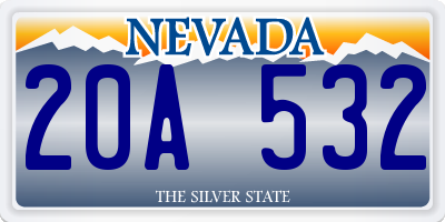 NV license plate 20A532