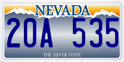 NV license plate 20A535