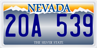 NV license plate 20A539