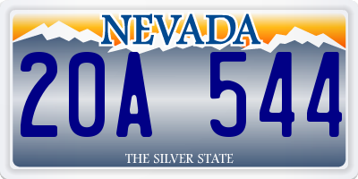 NV license plate 20A544
