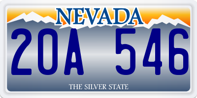 NV license plate 20A546