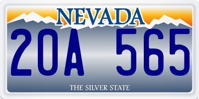 NV license plate 20A565