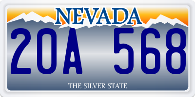 NV license plate 20A568