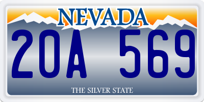 NV license plate 20A569