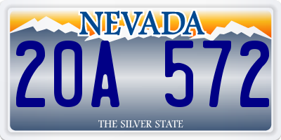 NV license plate 20A572