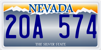 NV license plate 20A574