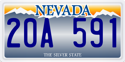 NV license plate 20A591
