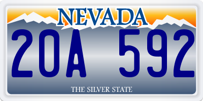 NV license plate 20A592