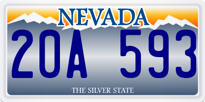NV license plate 20A593