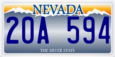 NV license plate 20A594