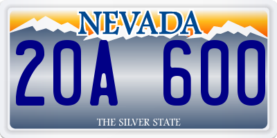 NV license plate 20A600