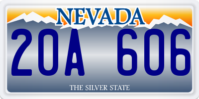 NV license plate 20A606