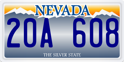 NV license plate 20A608