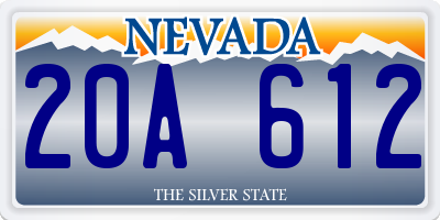 NV license plate 20A612