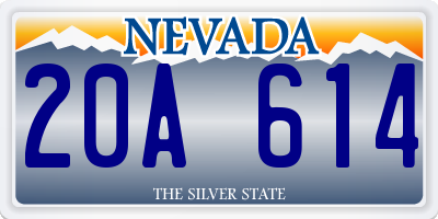 NV license plate 20A614