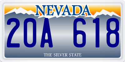 NV license plate 20A618