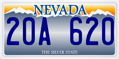 NV license plate 20A620