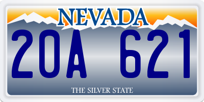 NV license plate 20A621