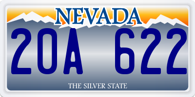 NV license plate 20A622
