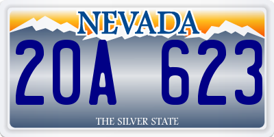 NV license plate 20A623