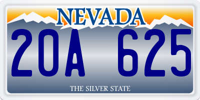NV license plate 20A625