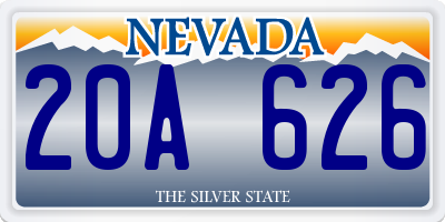 NV license plate 20A626